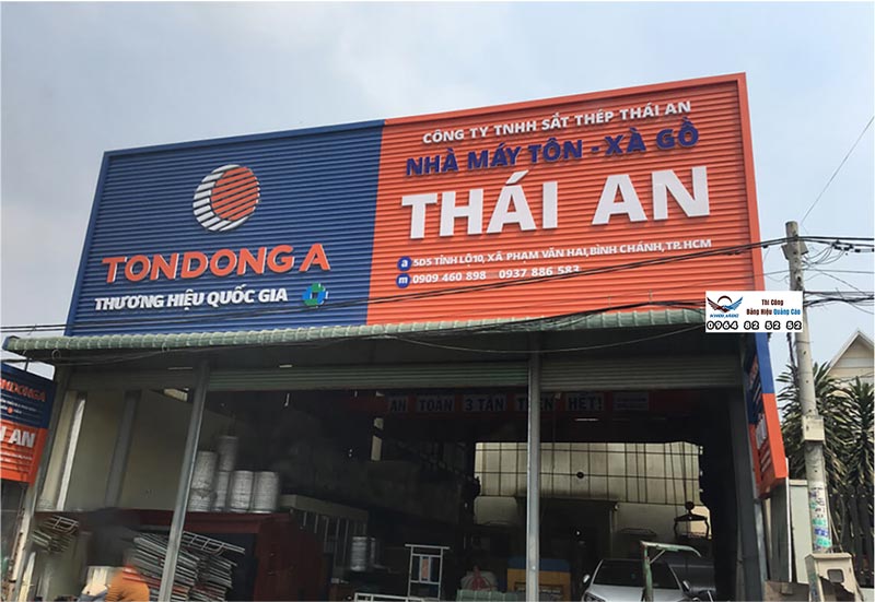 bảng hiệu tôn lam bang hieu ton chu noi